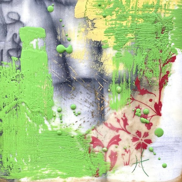 Coming Through Original Art Encaustic Wax Signed Painting Black Frame 9x11in - Picture 1 of 7